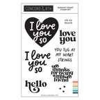 Concord & 9th Radiant Heart Clear Stamp Set 12777