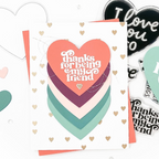 Concord & 9th Radiant Heart Clear Stamp Set 12777 thanks
