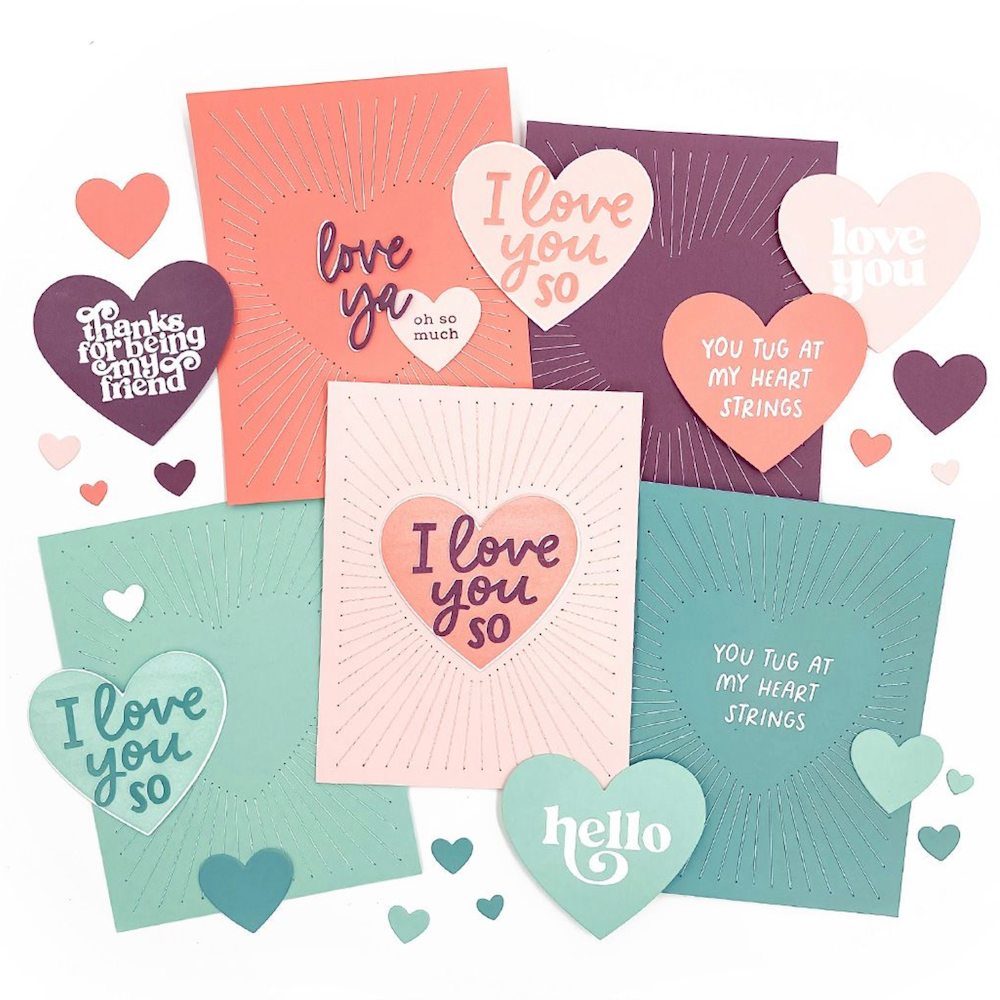 Concord & 9th Radiant Heart Clear Stamp Set 12777 thanks product