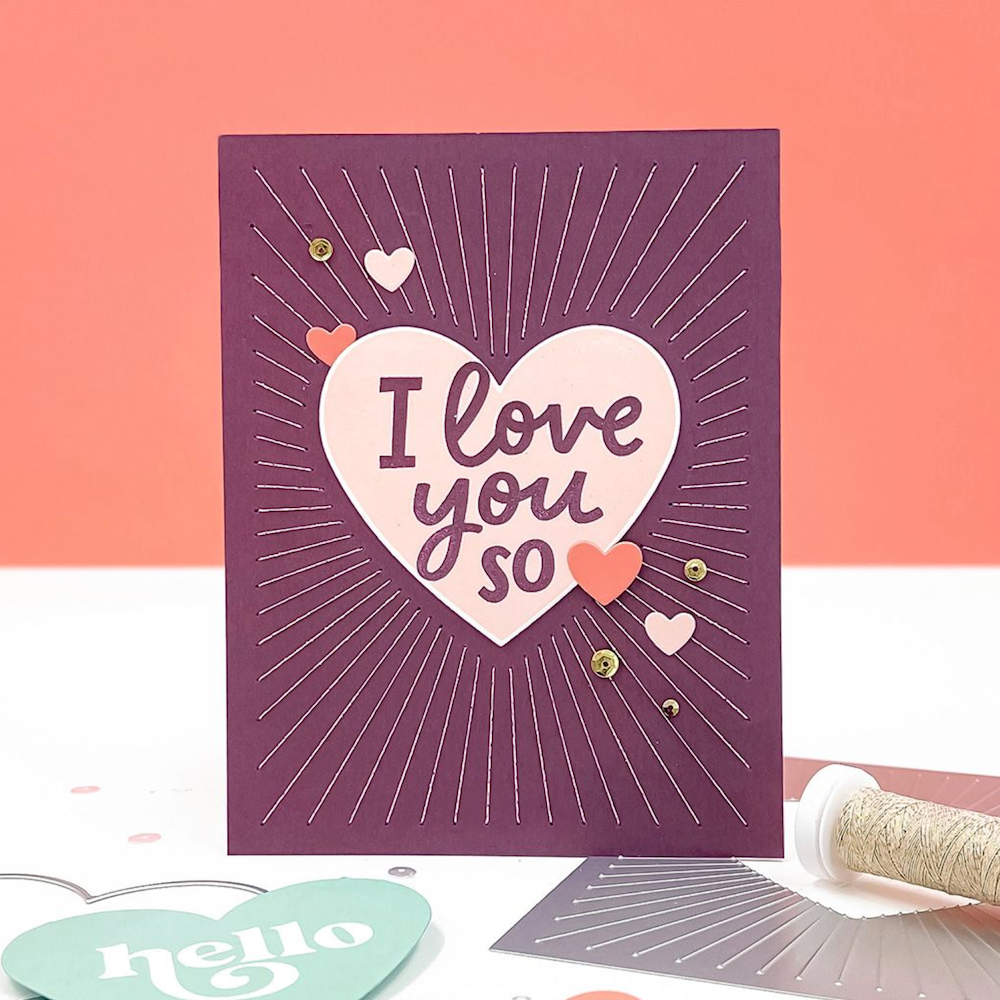 Concord & 9th Radiant Heart Die Set 12778 love