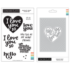 Concord & 9th Radiant Heart Stamp and Die Bundle