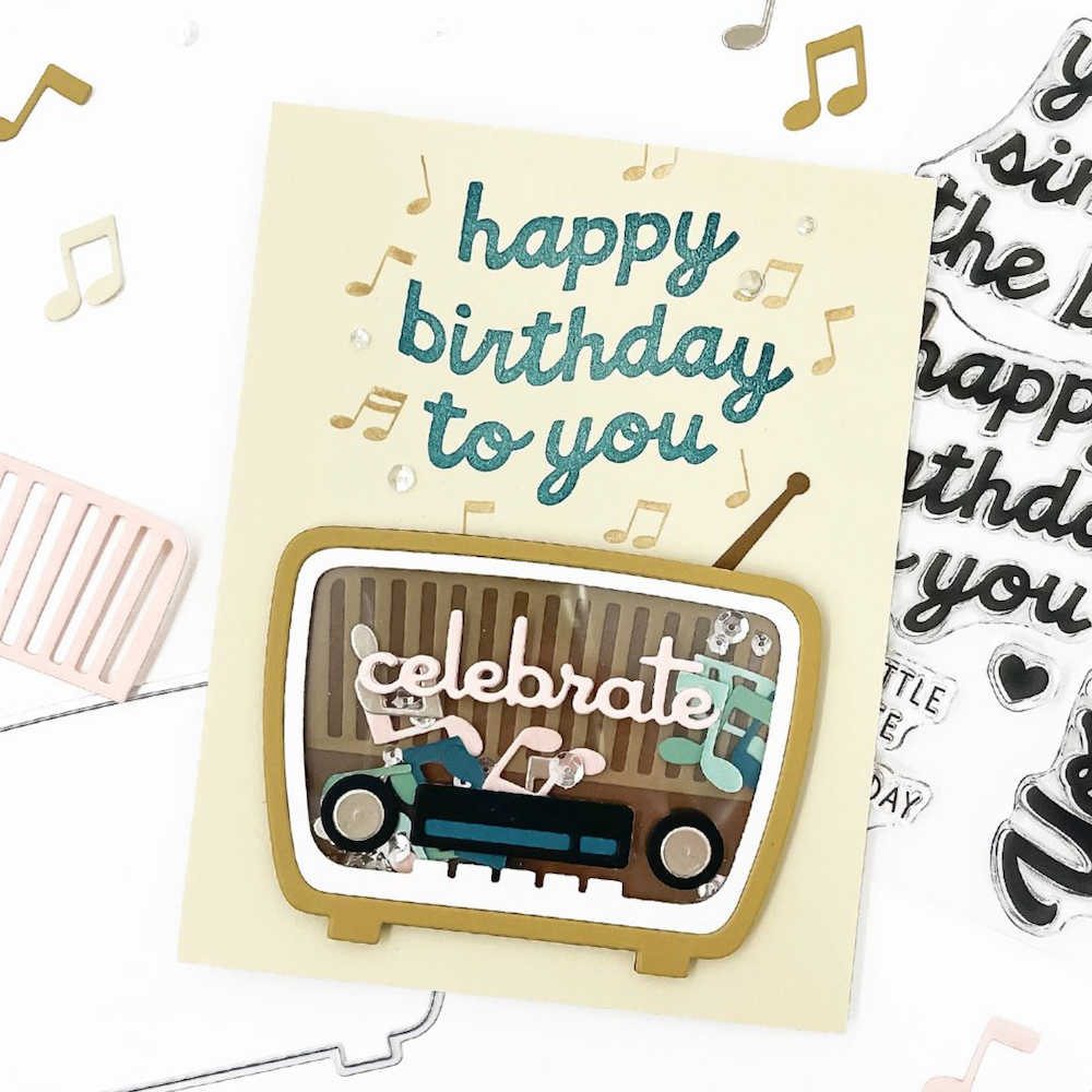 Concord & 9th Retro Radio Die Set 12830 happy