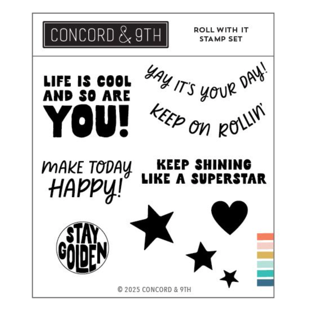 Concord & 9th Roll With It Clear Stamp Set 12472