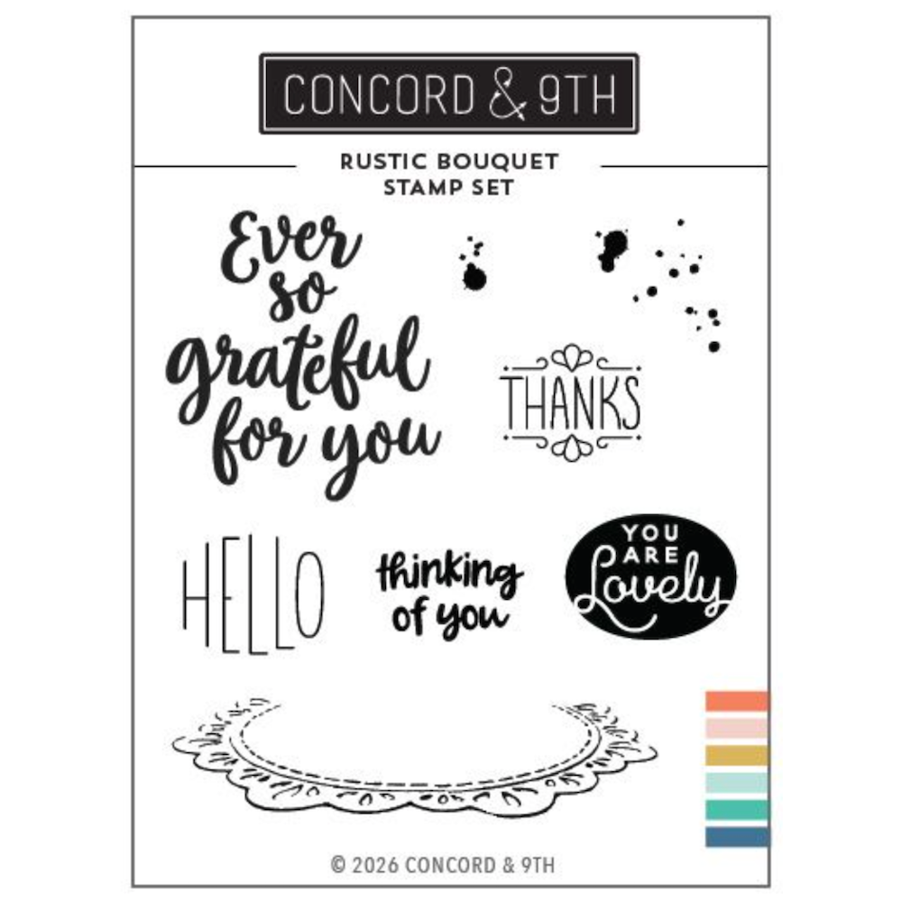 Concord & 9th Rustic Bouquet Clear Stamp Set 13029