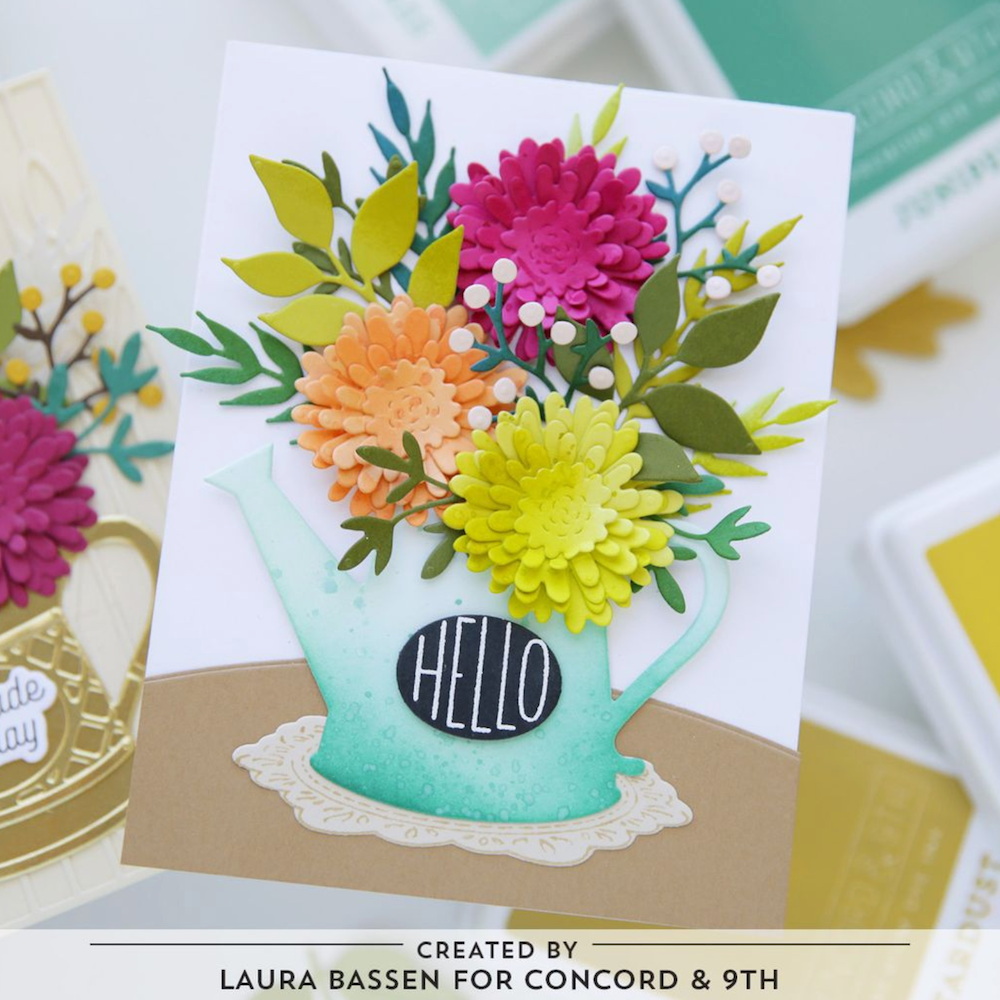 Concord & 9th Rustic Bouquet Clear Stamp Set 13029 hello watering
