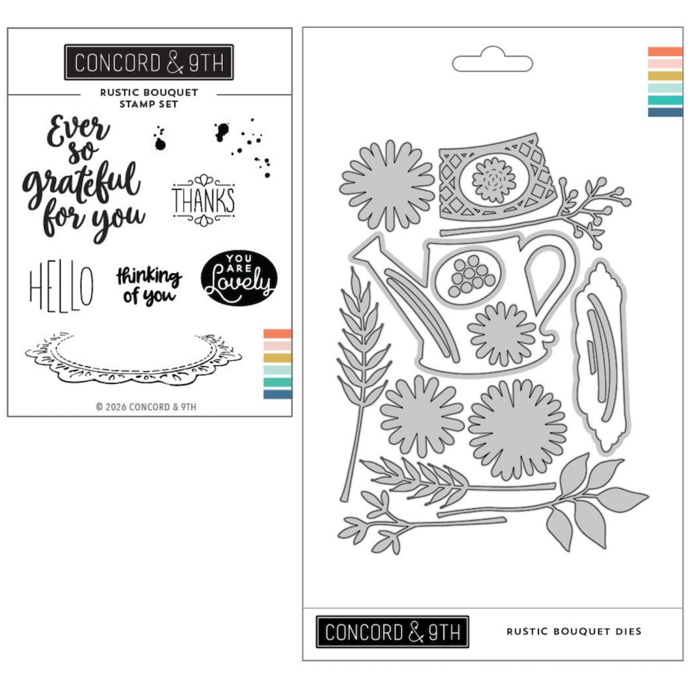 Concord & 9th Rustic Bouquet Stamps and Dies Bundle