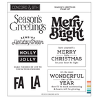 Concord & 9th Season's Greetings Clear Stamp Set 12595