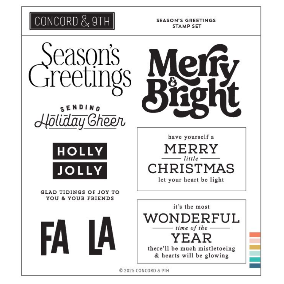 Concord & 9th Season's Greetings Clear Stamp Set 12595