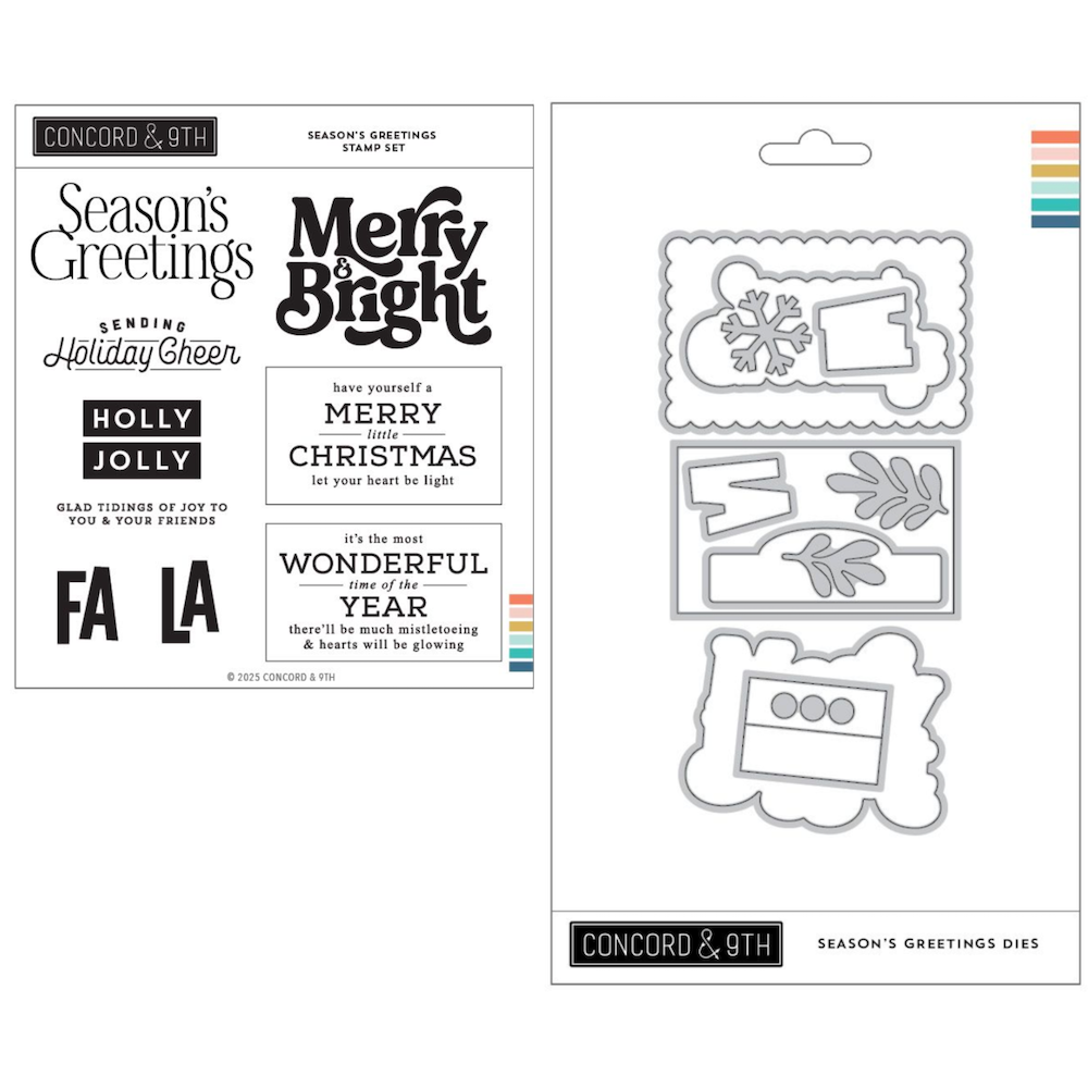 Concord & 9th Season's Greetings Stamp and Die Bundle