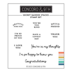 Concord & 9th Secret Garden Stacks Clear Stamp Set 12516