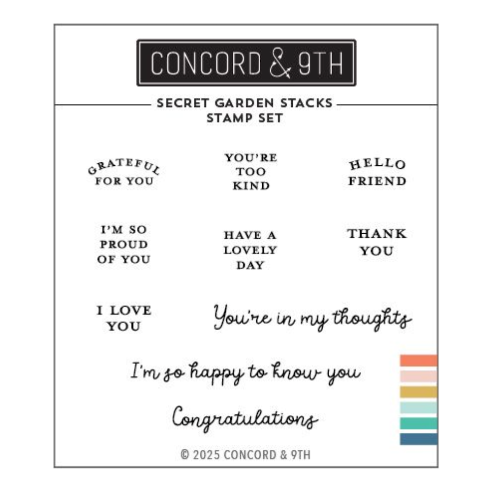 Concord & 9th Secret Garden Stacks Clear Stamp Set 12516