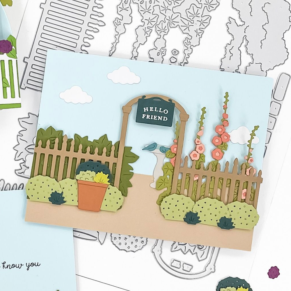 Concord & 9th Secret Garden Stacks Stamp and Die Bundle bush