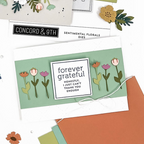 Concord & 9th Sentimental Florals Die Set 12549 grateful