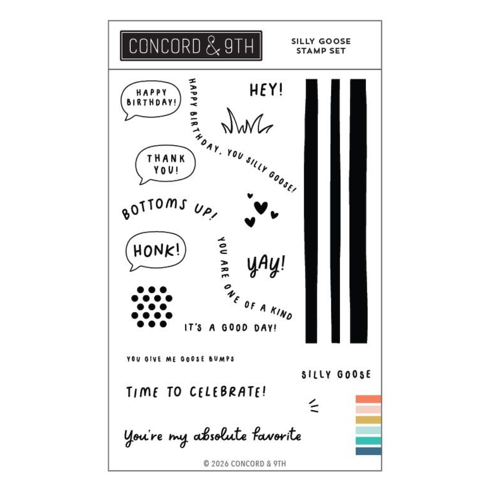 Concord & 9th Silly Goose Clear Stamp Set 12806
