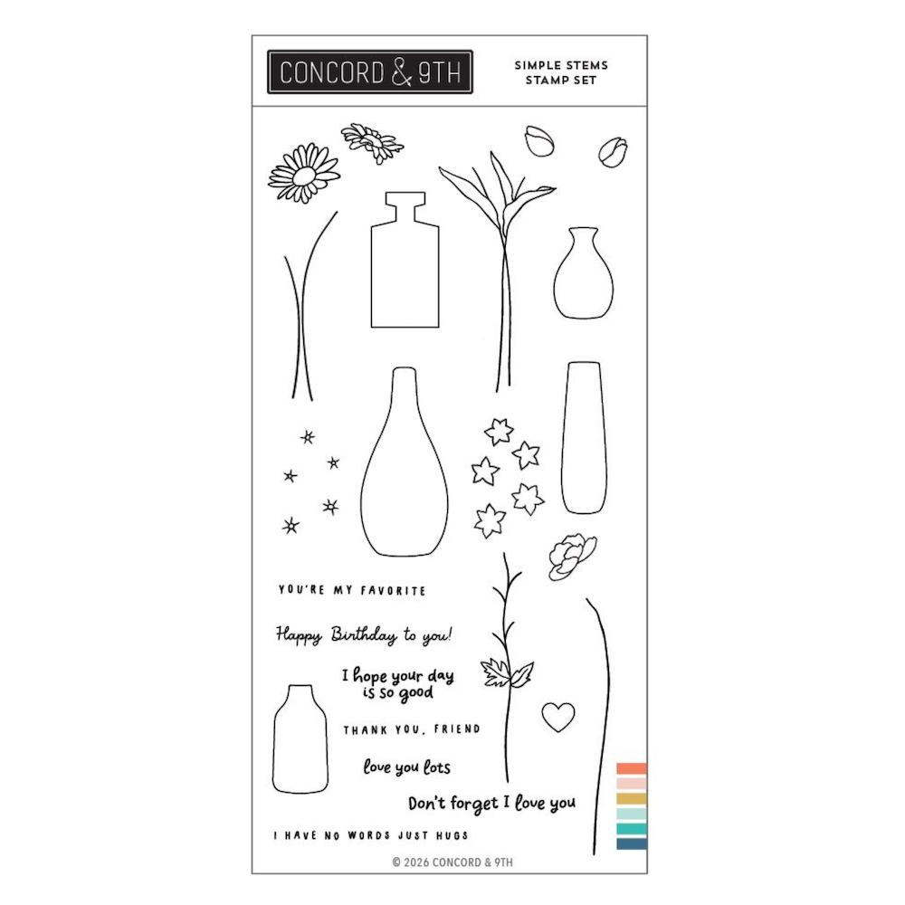 Concord & 9th Simple Stems Clear Stamp Set 12832