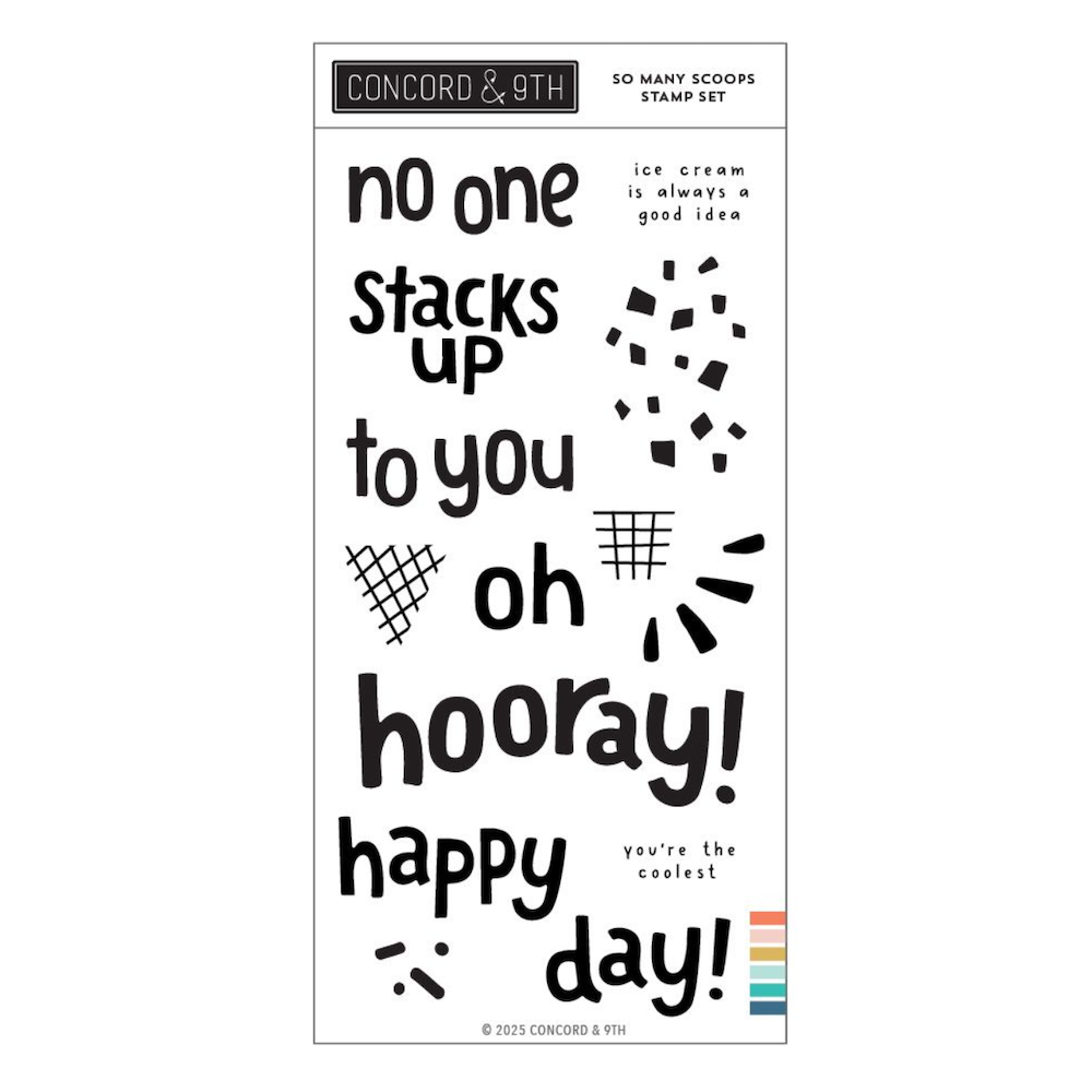 Concord & 9th So Many Scoops Clear Stamp Set 12695
