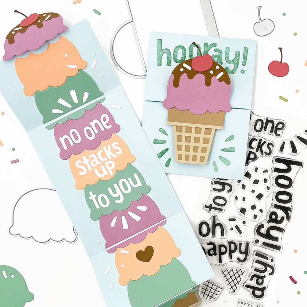 Concord & 9th So Many Scoops Clear Stamp Set 12695 stacks