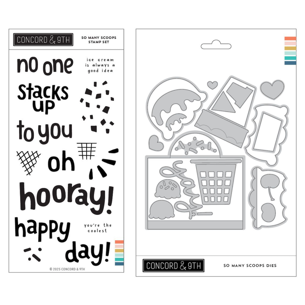 Concord & 9th So Many Scoops Stamp and Die Bundle