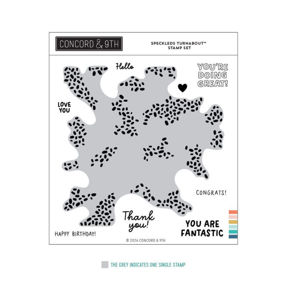 Concord & 9th Speckled Turnabout Stamp Set 12809