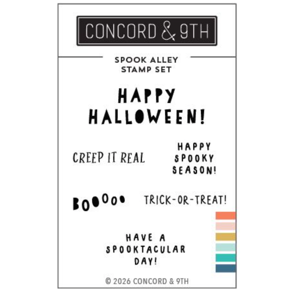Concord & 9th Spook Alley Clear Stamp Set 13032