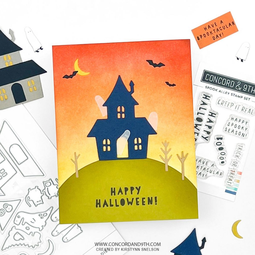 Concord & 9th Spook Alley Clear Stamp Set 13032 happy halloween