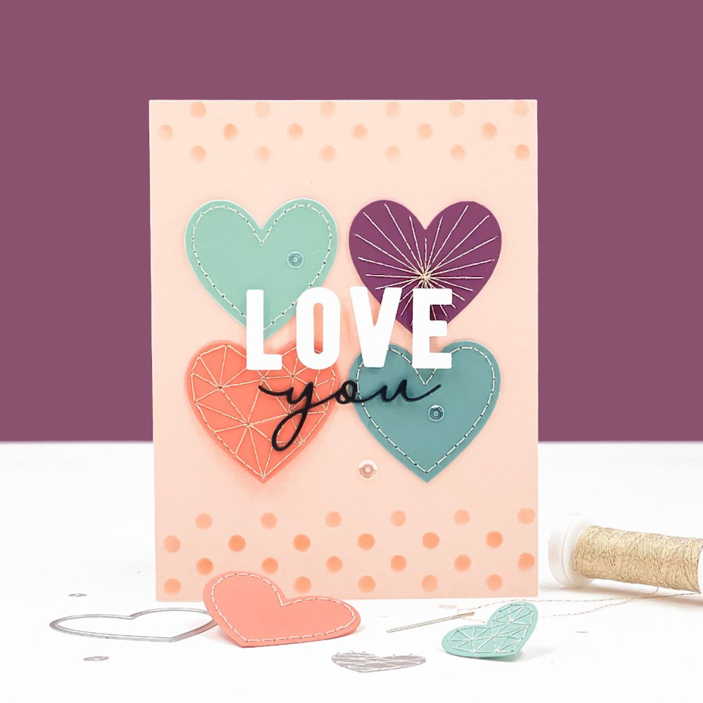 Concord & 9th Stitch of Love Piercing Die Set 12780 heart