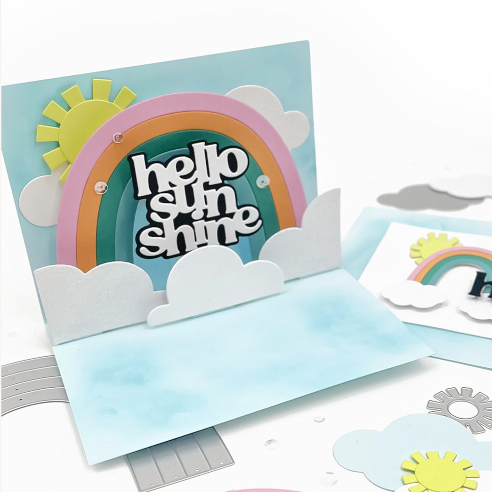 Concord & 9th Sunshine & Rainbows Die Set 12476 hello