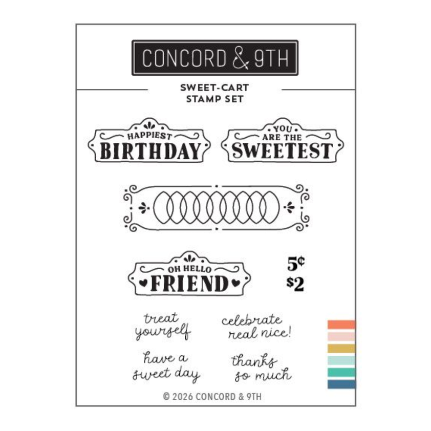 Concord & 9th Sweet-cart Stamps and Dies Bundle – Simon Says Stamp