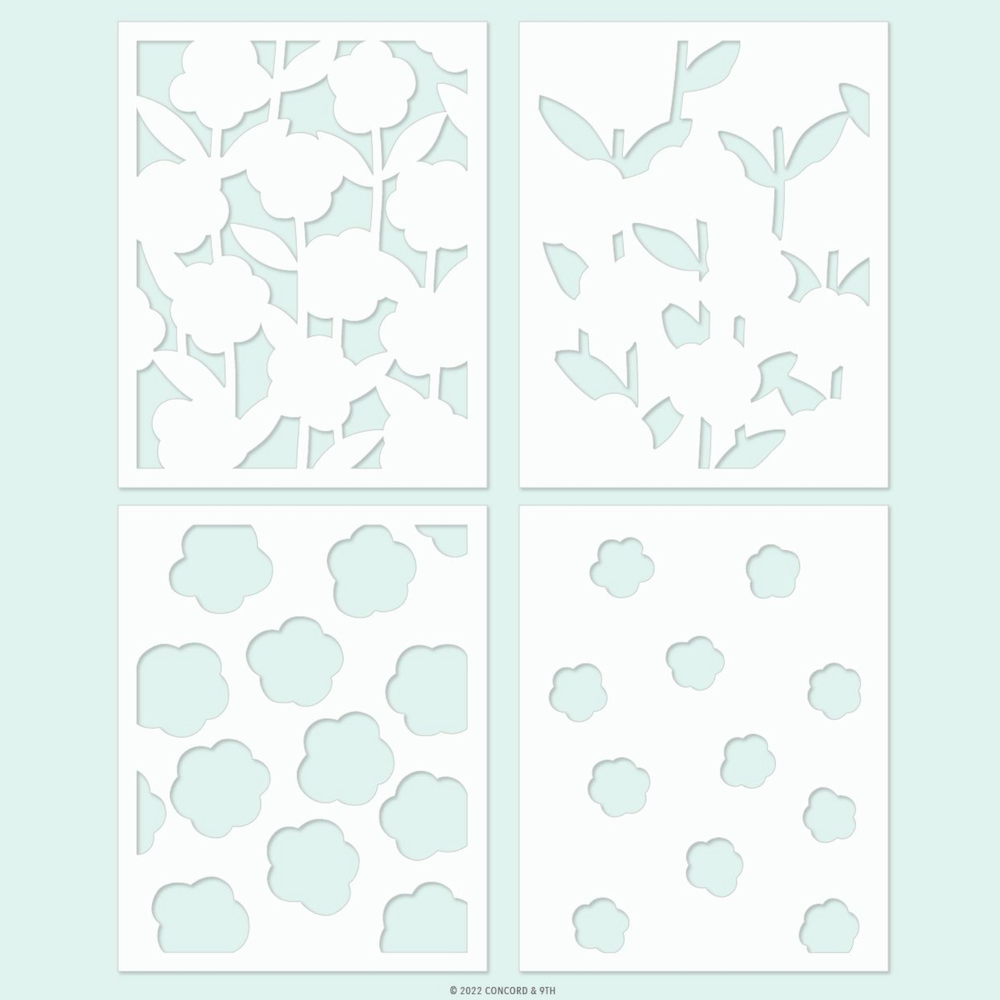 Concord & 9th Sweet Stems Stencil Set 12400