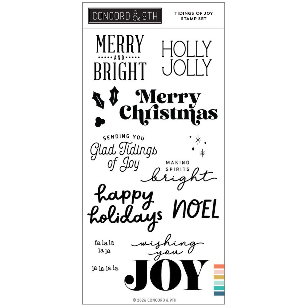 Concord & 9th Tidings of Joy Clear Stamp Set 13062