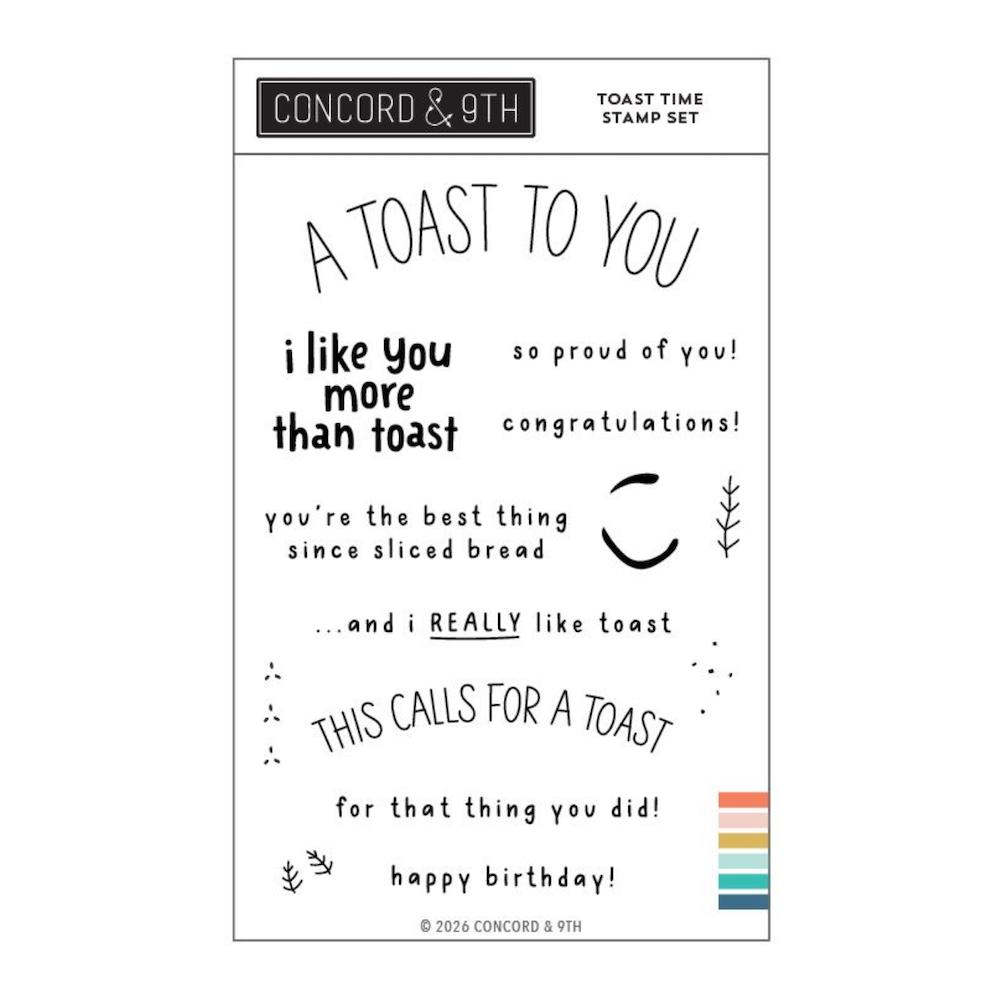 Concord & 9th Toast Time Clear Stamp Set 12835