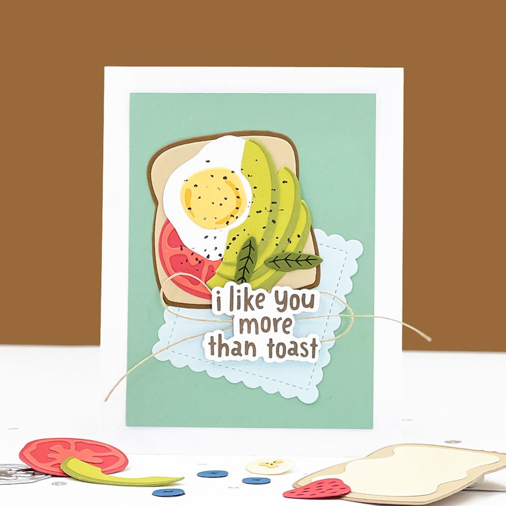 Concord & 9th Toast Time Clear Stamp Set 12835 egg