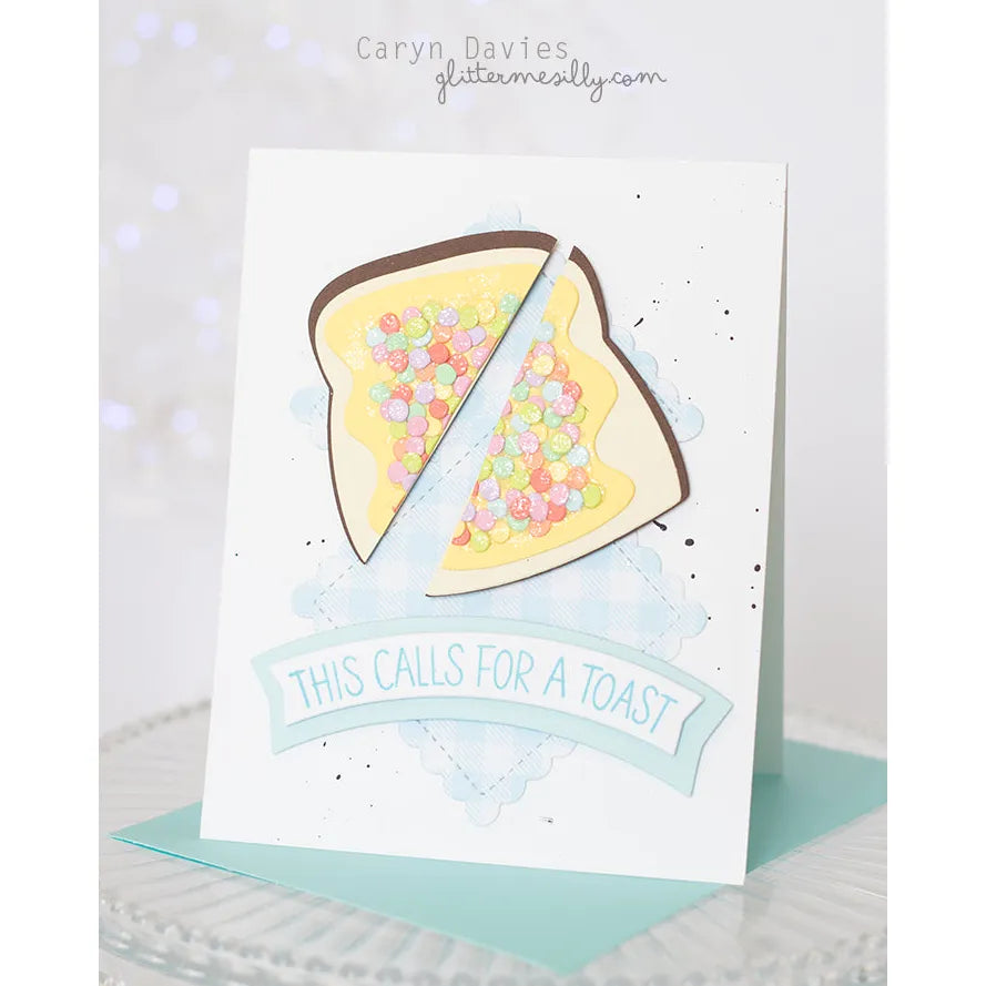 Concord & 9th Toast Time Die Set 12836 this calls for a toast sprinkles card caryn davies