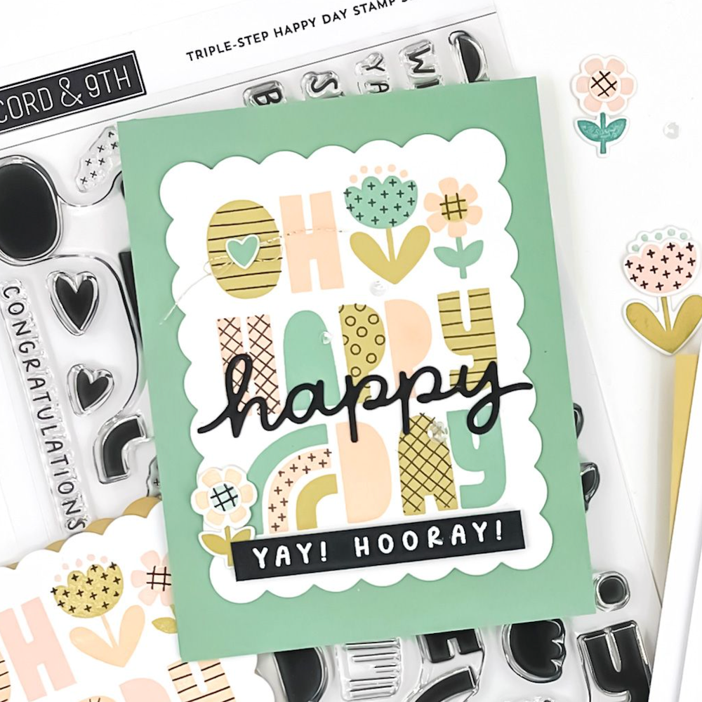 Concord & 9th Triple-Step Happy Day Die Set 12403 yay