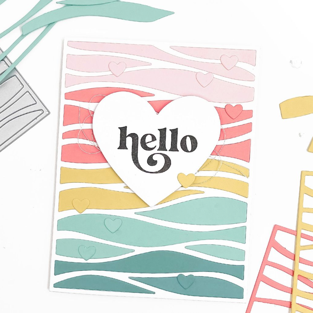 Concord & 9th Wavy Card Front Die 12784 hello