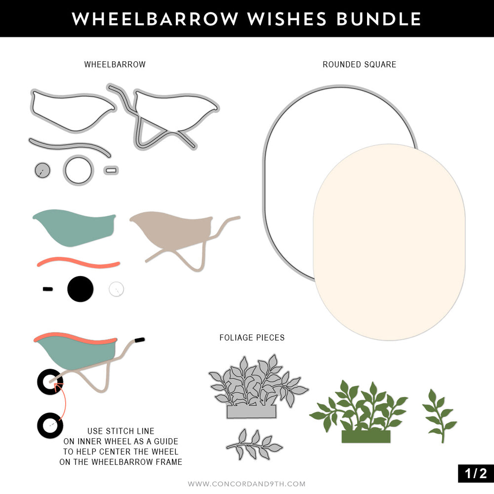 Concord & 9th Wheelbarrow Wishes Stamps and Dies Bundle Product Image