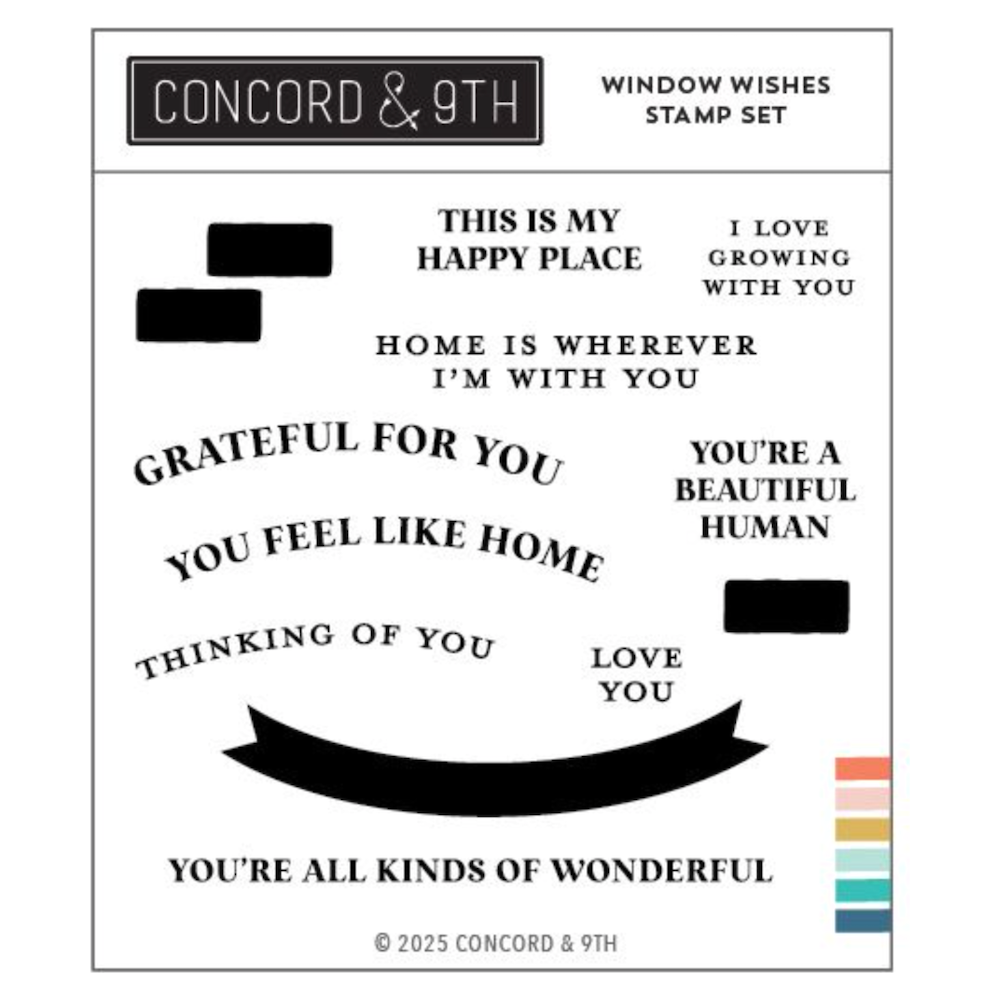 Concord & 9th Window Wishes Clear Stamp Set 12478