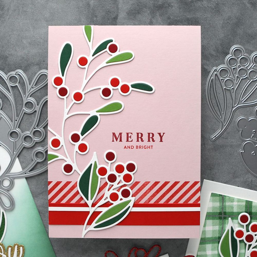 Concord & 9th Winter Berries Stem Layering Die Set kw1005 bright