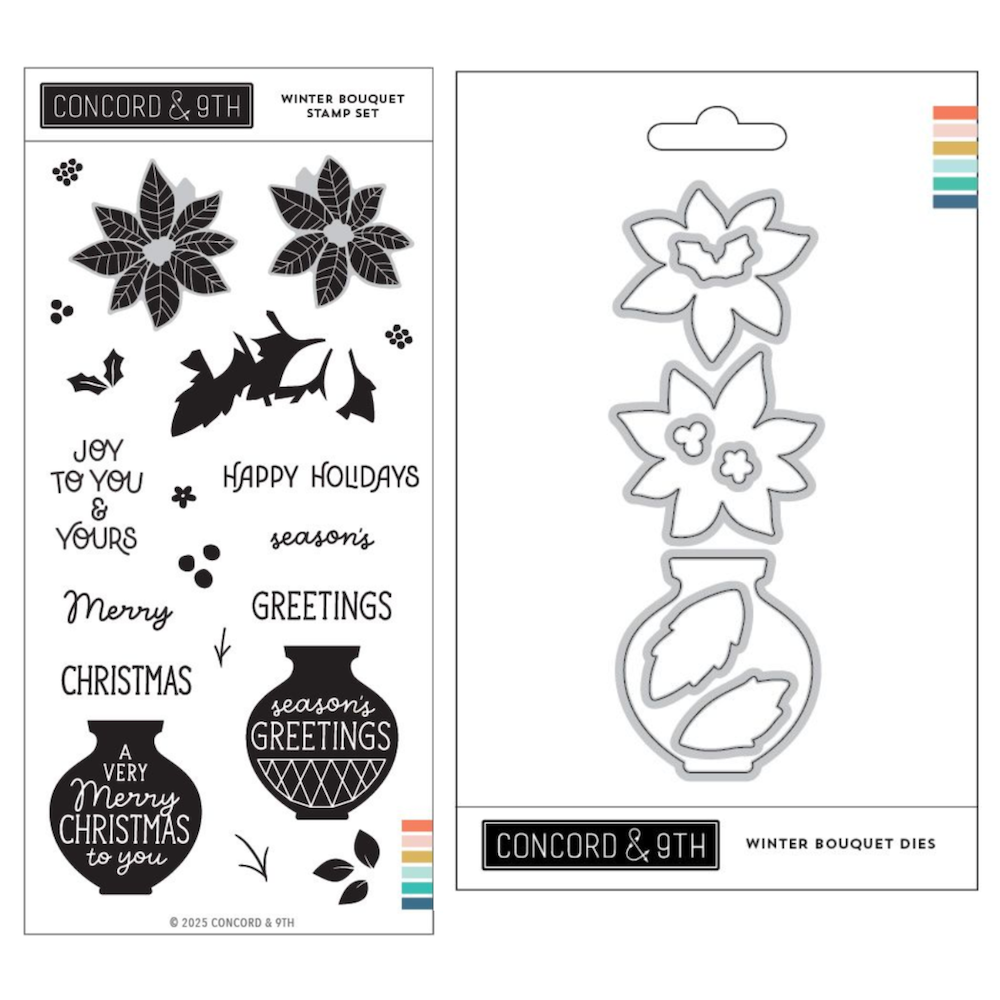 Concord & 9th Winter Bouquet Stamp and Die Bundle