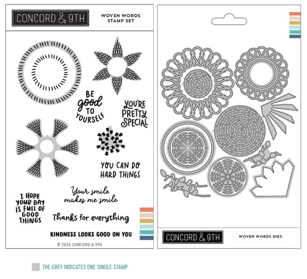 Concord & 9th Woven Words Stamps and Dies Bundle