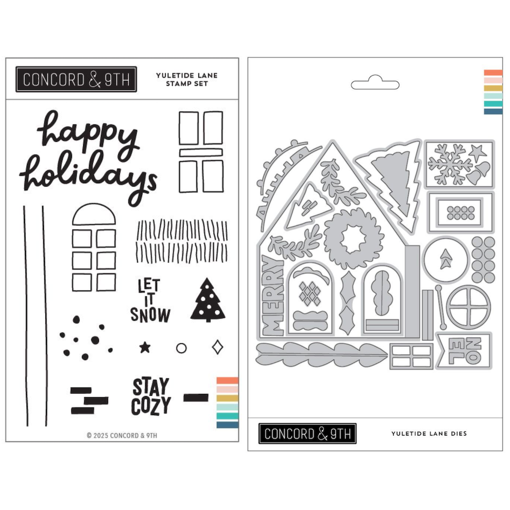 Concord & 9th Yuletide Lane Stamp and Die Bundle