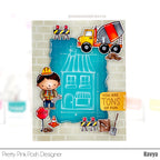 Pretty Pink Posh Construction Additions Clear Stamp and Die Set you are tons of fun