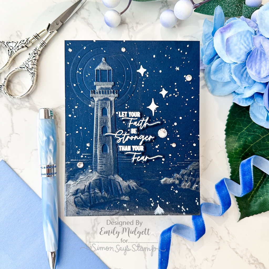 Simon Says Stamp Embossing Folder Contemporary Lighthouse sf486 Friend Like You Encouragement Card | color-code:ALT03