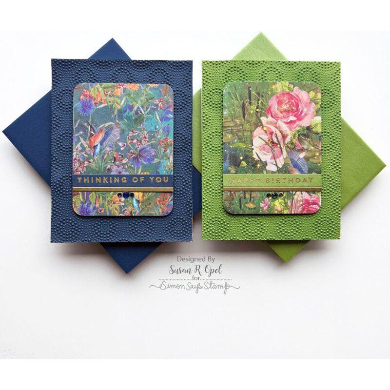 Simon Says Stamp Pawsitively Dazzling Gems Cool Tones se111 Splendor Elegant Cards