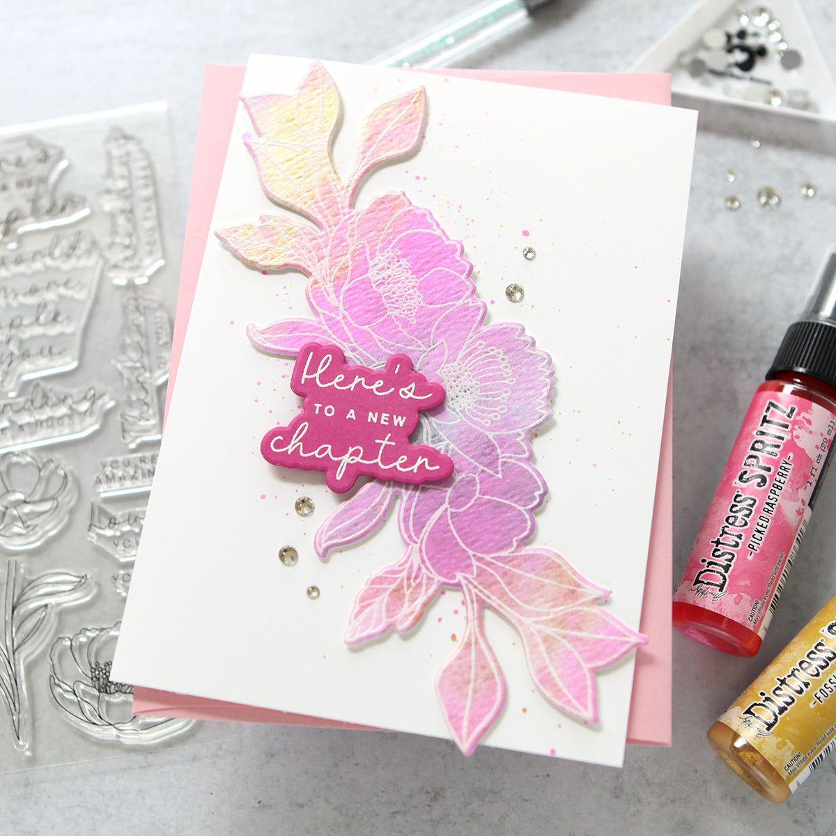 Simon Says Stamp Graceful Flowers Wafer Dies 1101sdc New Chapter Card | color-code:ALT02