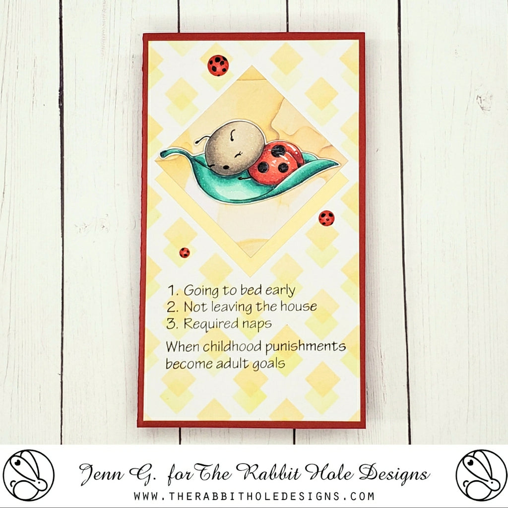 The Rabbit Hole Designs Lady Bug Clear Stamps trh-230 naptime