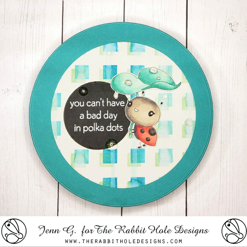 The Rabbit Hole Designs Lady Bug Clear Stamps trh-230 raindrops