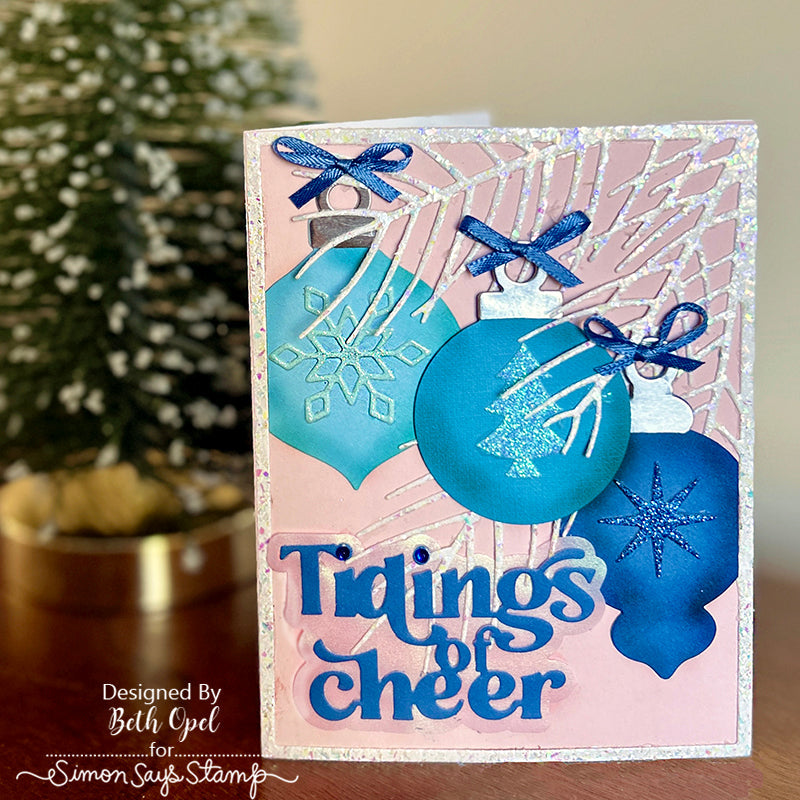 Simon Says Stamp Corner Pine Frame Wafer Dies s889 Diecember Christmas Card