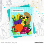 Pretty Pink Posh Sentiment Strips Fall Clear Stamps happy thanksgiving