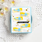 Tim Holtz Correspondence Stamps with Simon Says Stamp Dies Bundle setcs26 Thanks Card | color-code:ALT04